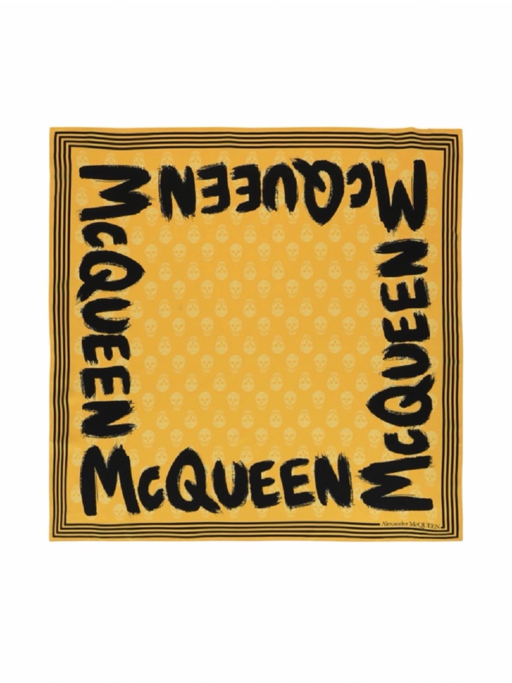 Alexander McQueen Biker Graffiti Scarf
